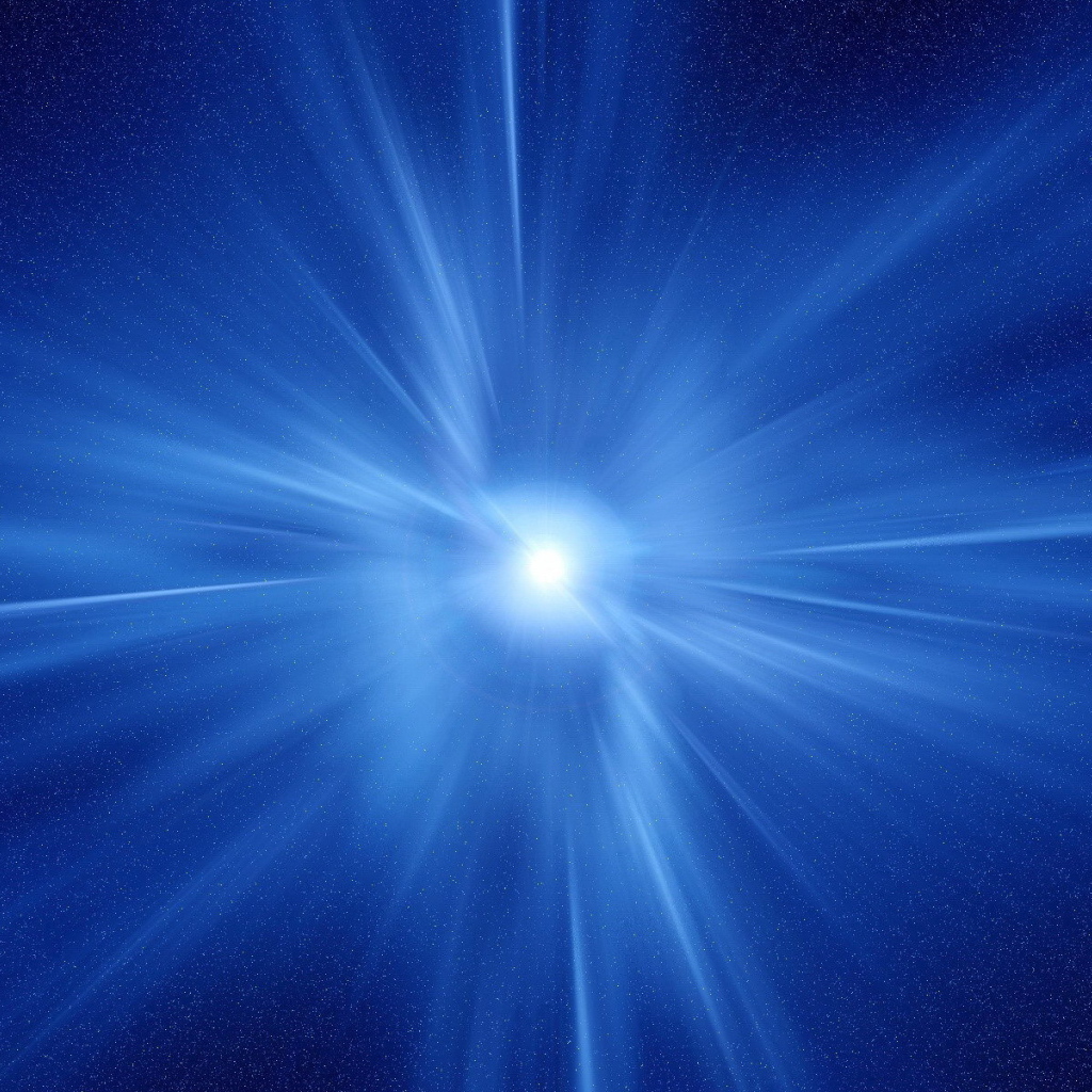 	   Blue background with rays