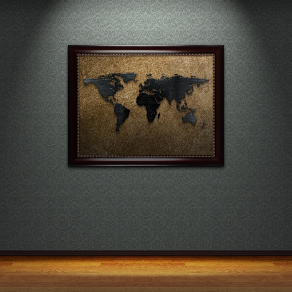 Карта мира на стене