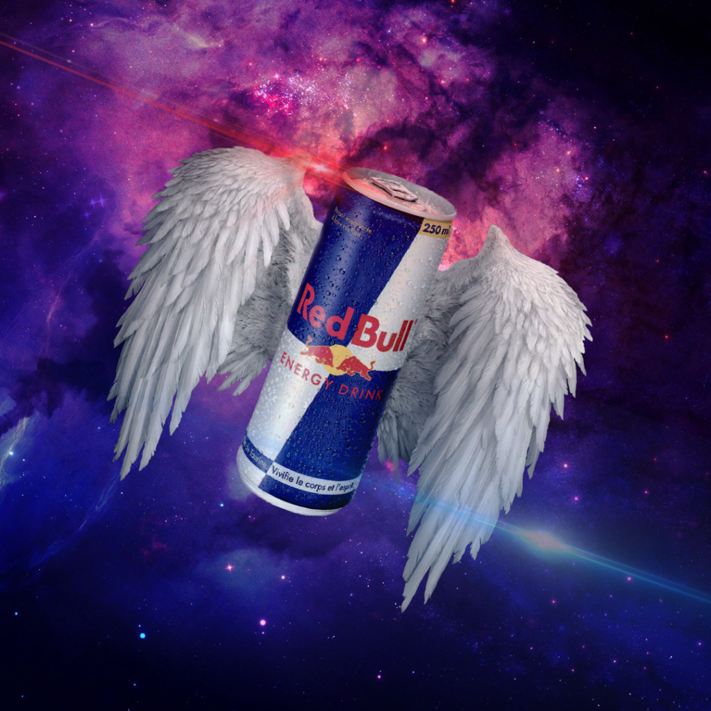 Банка Red Bull с крыльями