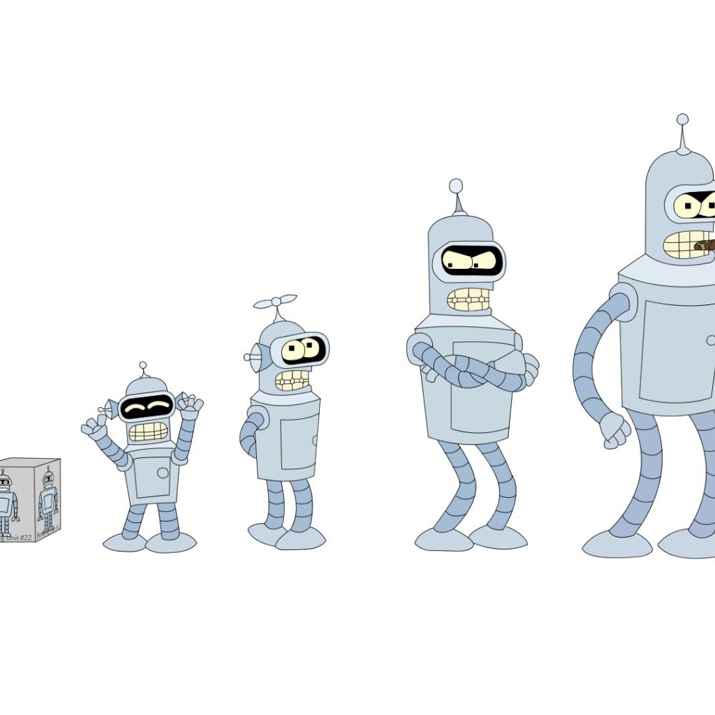 Бендер из Футурамы взрослеет