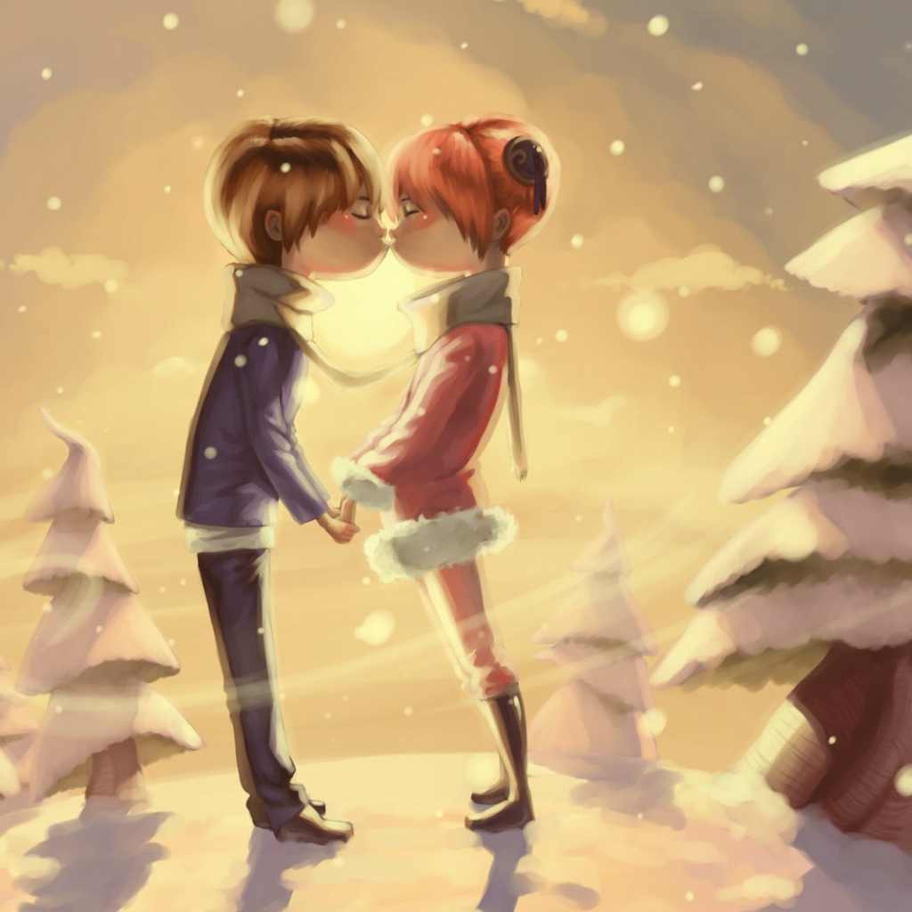 Мальчик и девочка в лесу