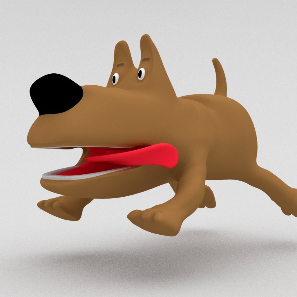 Коричневая собака из мультика