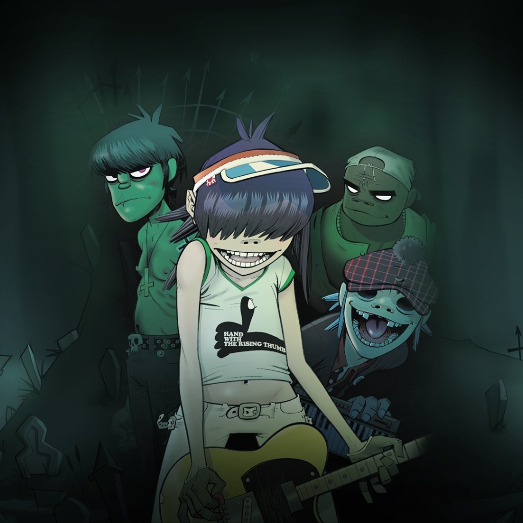 Рок группа из мультфильма Gorillaz