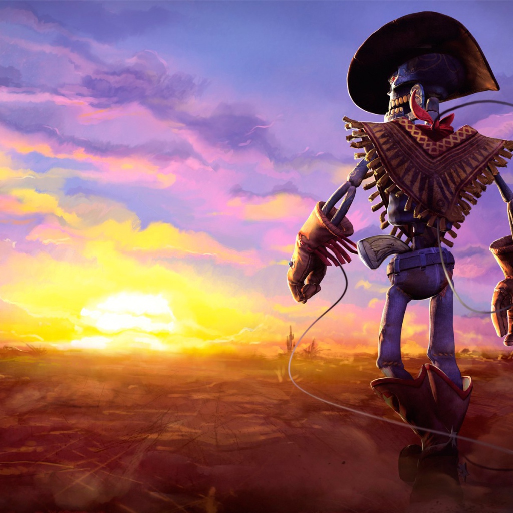 Ковбой в мультфильме