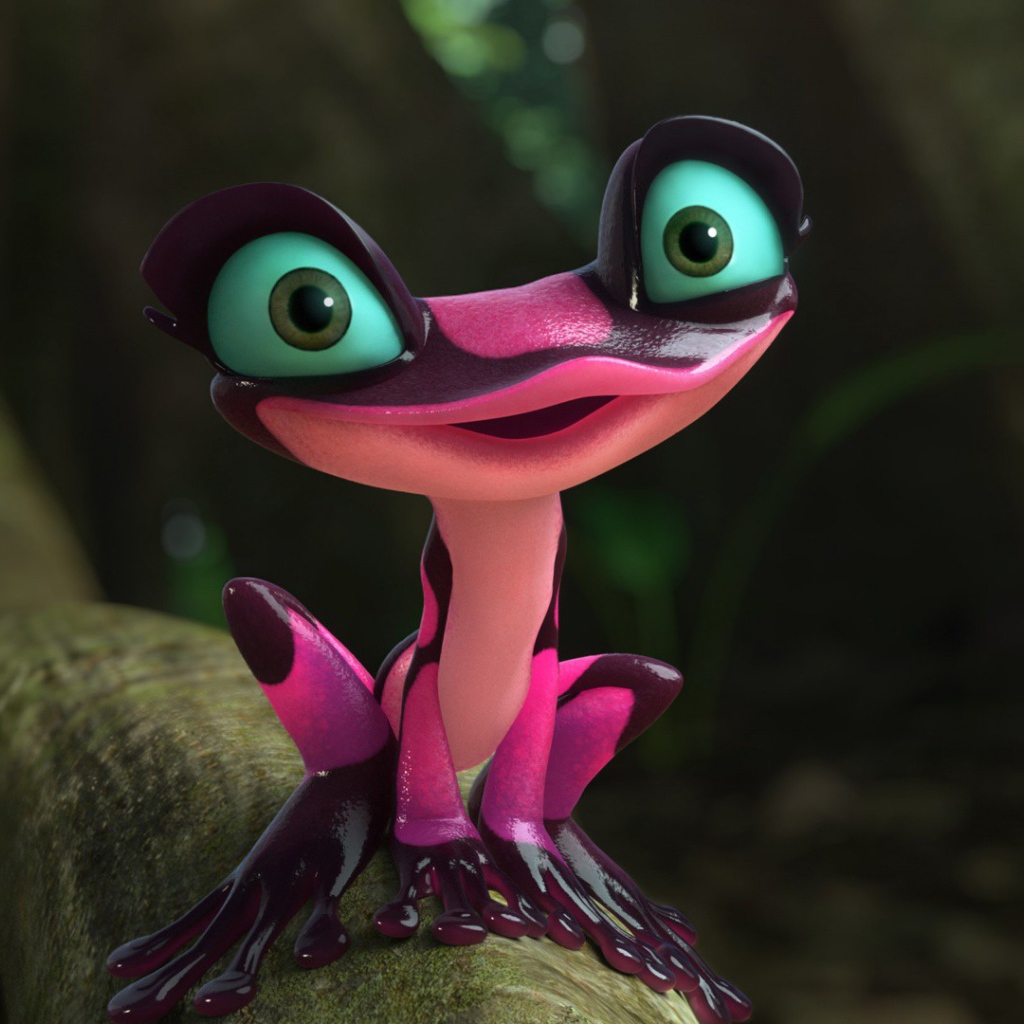 Милая лягушка из мультфильма