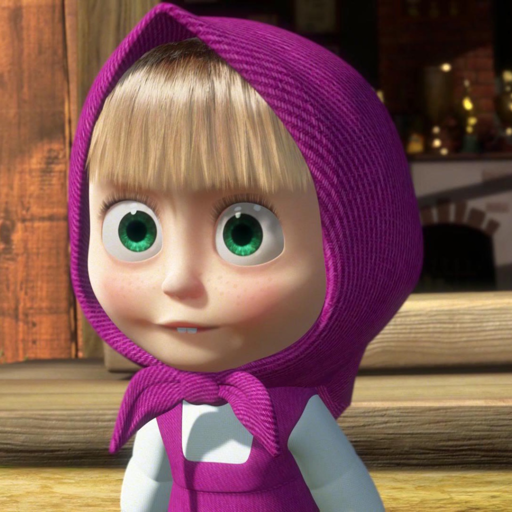 Милая девочка Маша, мультфильм Маша и медведь