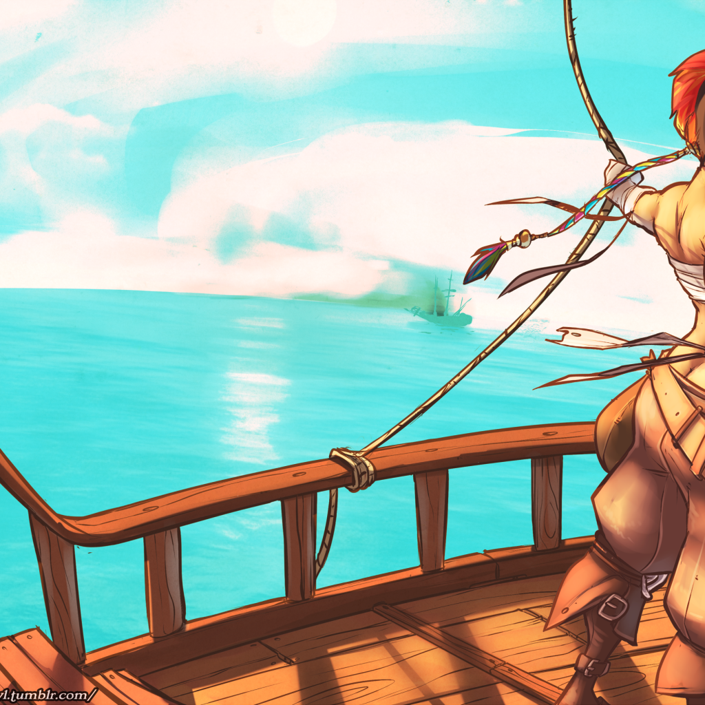 Девушка пират из мультфильма