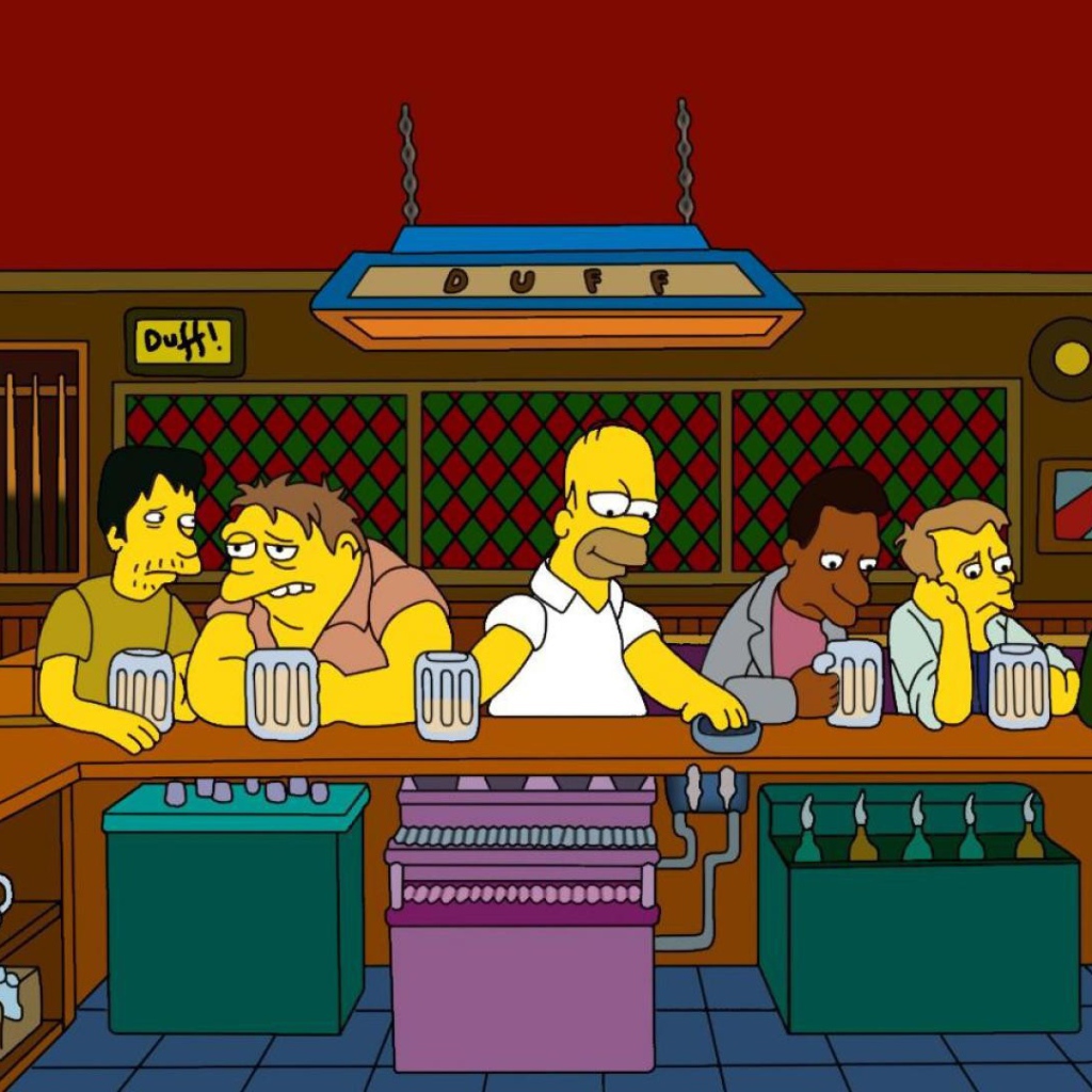 Гомер с друзьями в баре у Мо