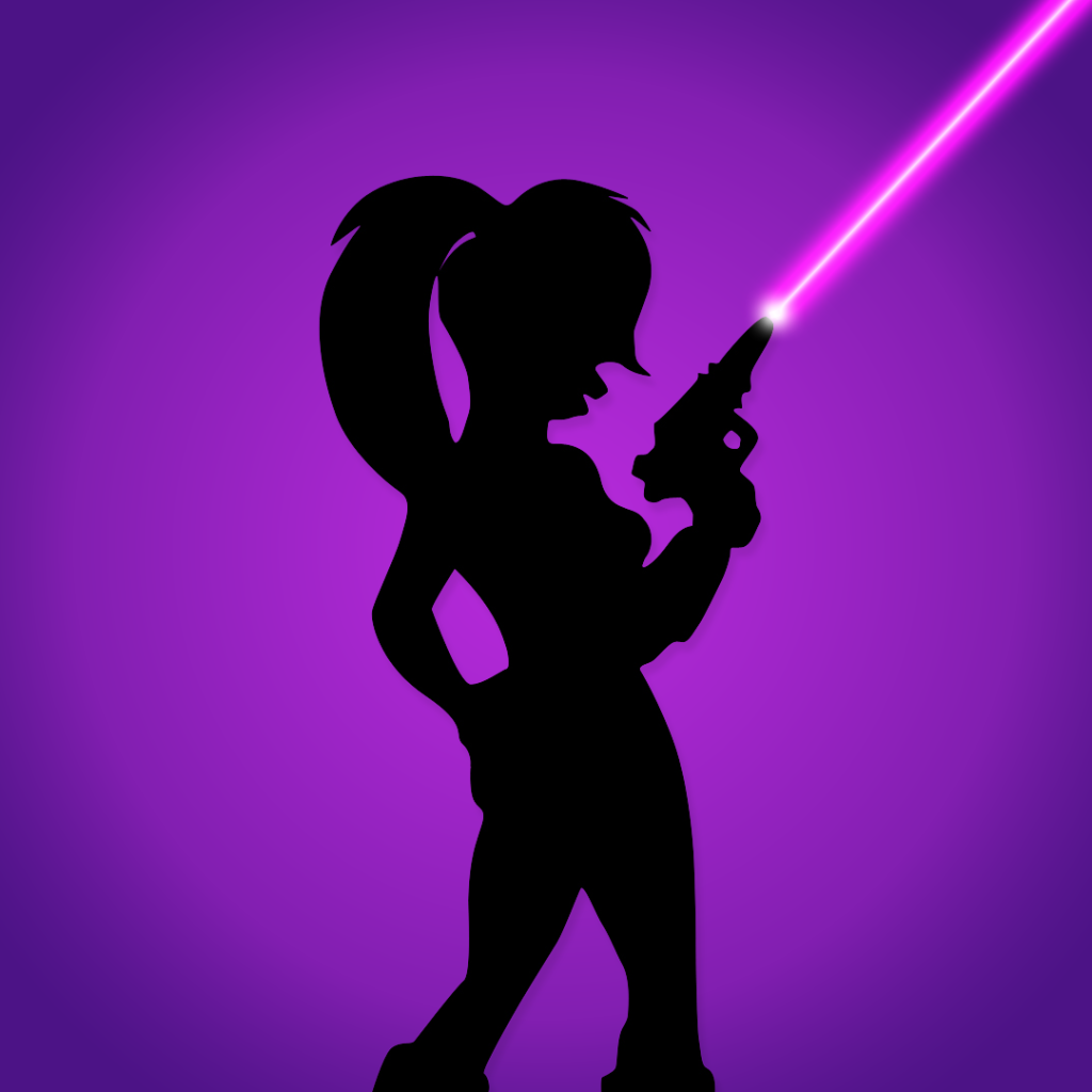 Силуэт Лилы на фиолетовом фоне, Футурама