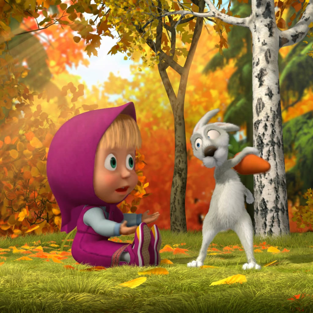 Маша и зайчик, мультфильм Маша и медведь