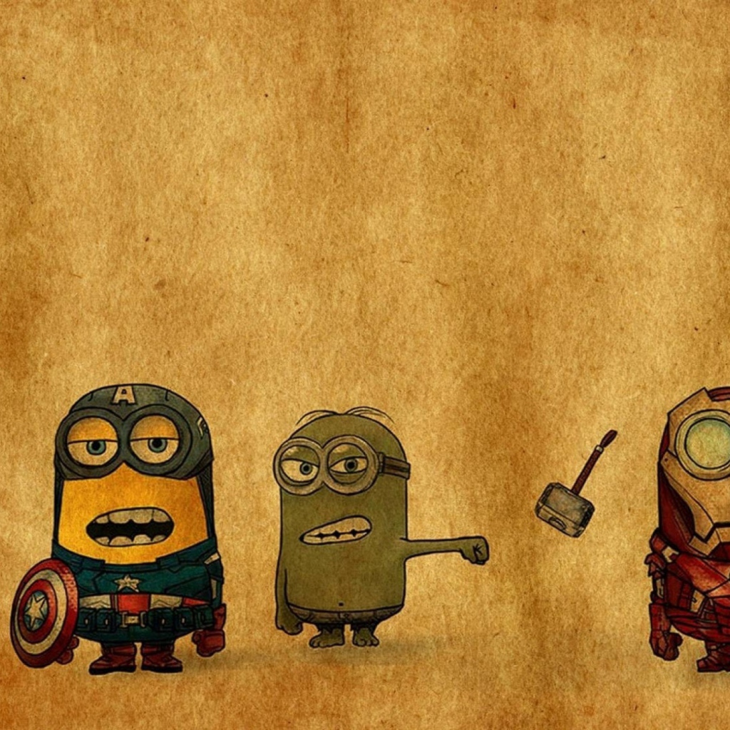 Миньоны в костюмах Мстителей