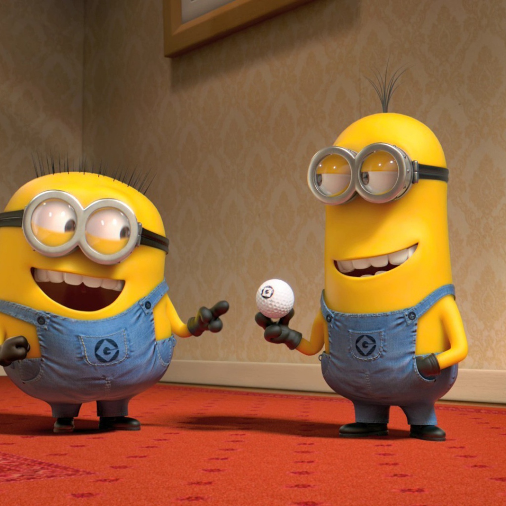 Minions with golf ball