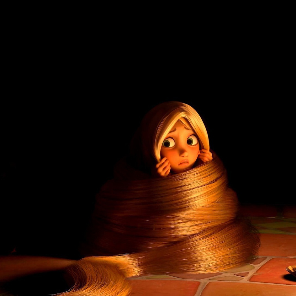 Рапунцель спряталась в волосах