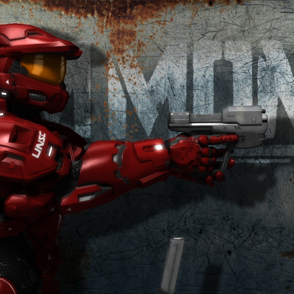 Красный персонаж мультфильма Red vs. Blue
