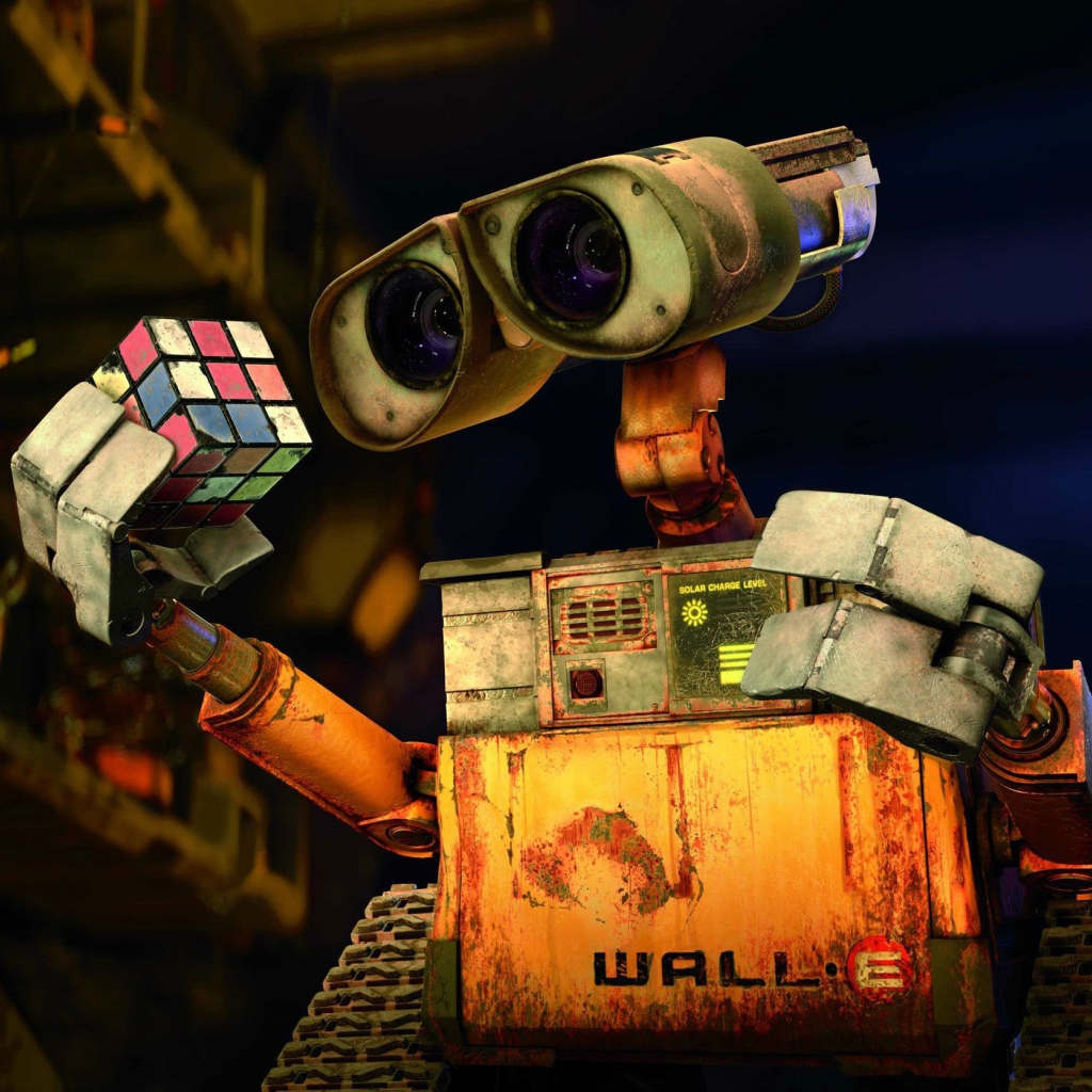 Кубик Рубика в руке WALL·E