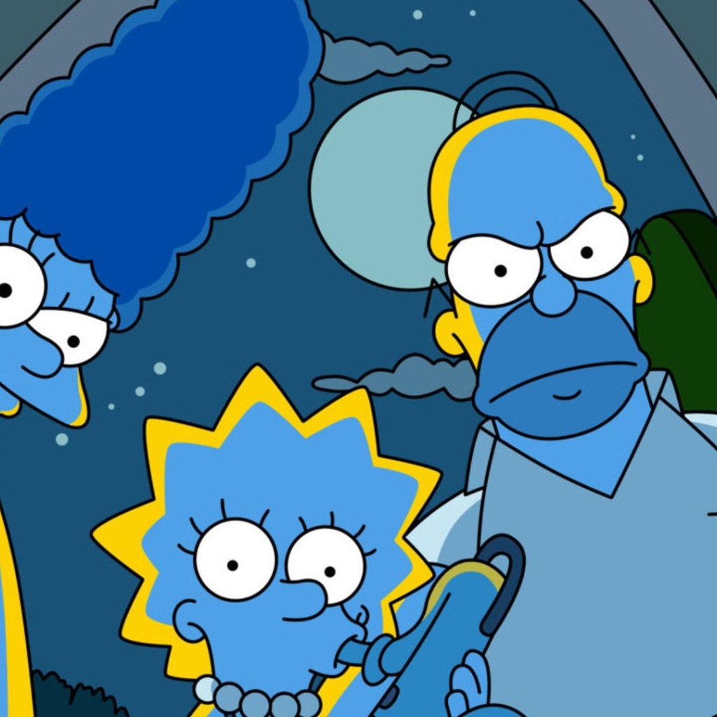 Симпсоны синего цвета
