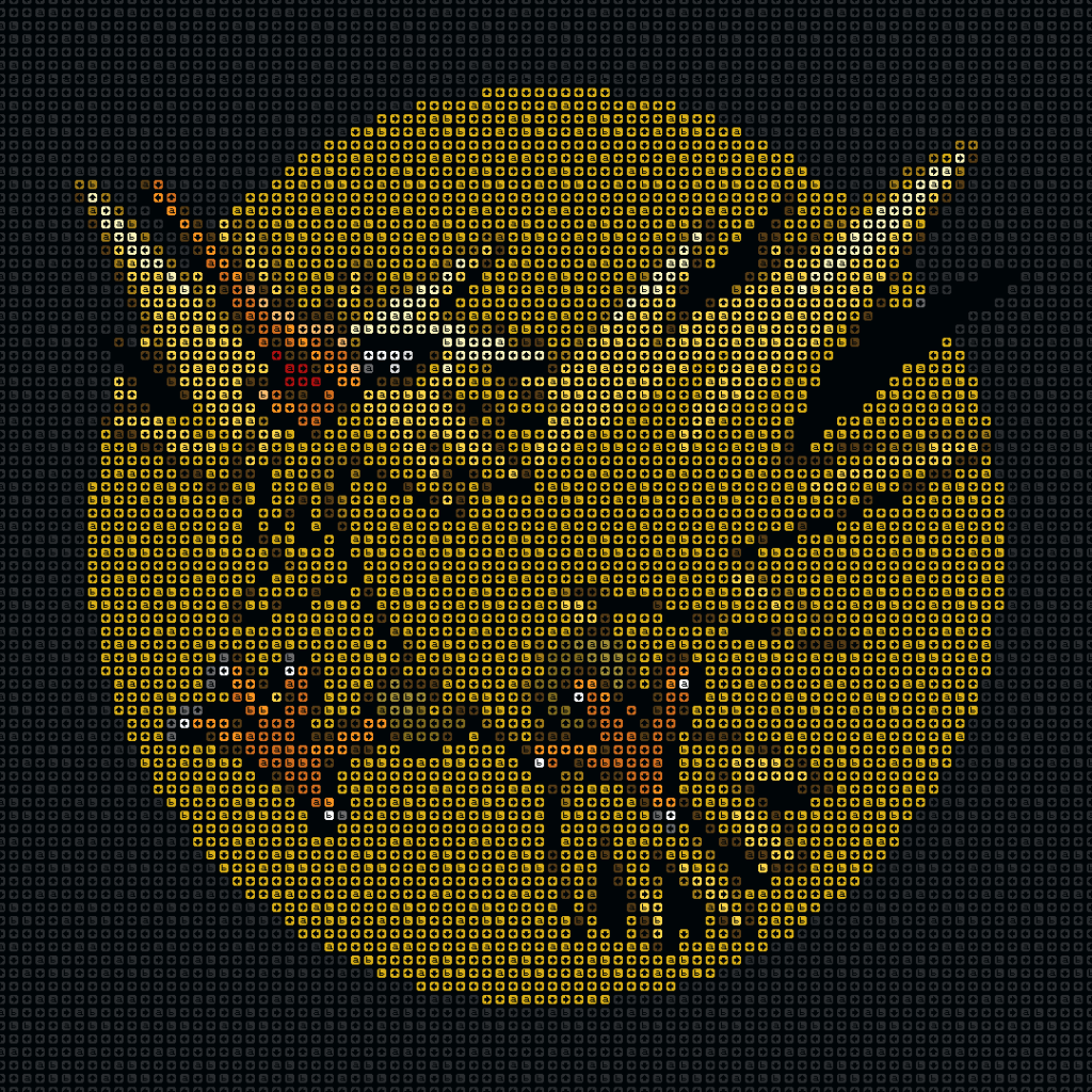 Желтый покемон из пикселей