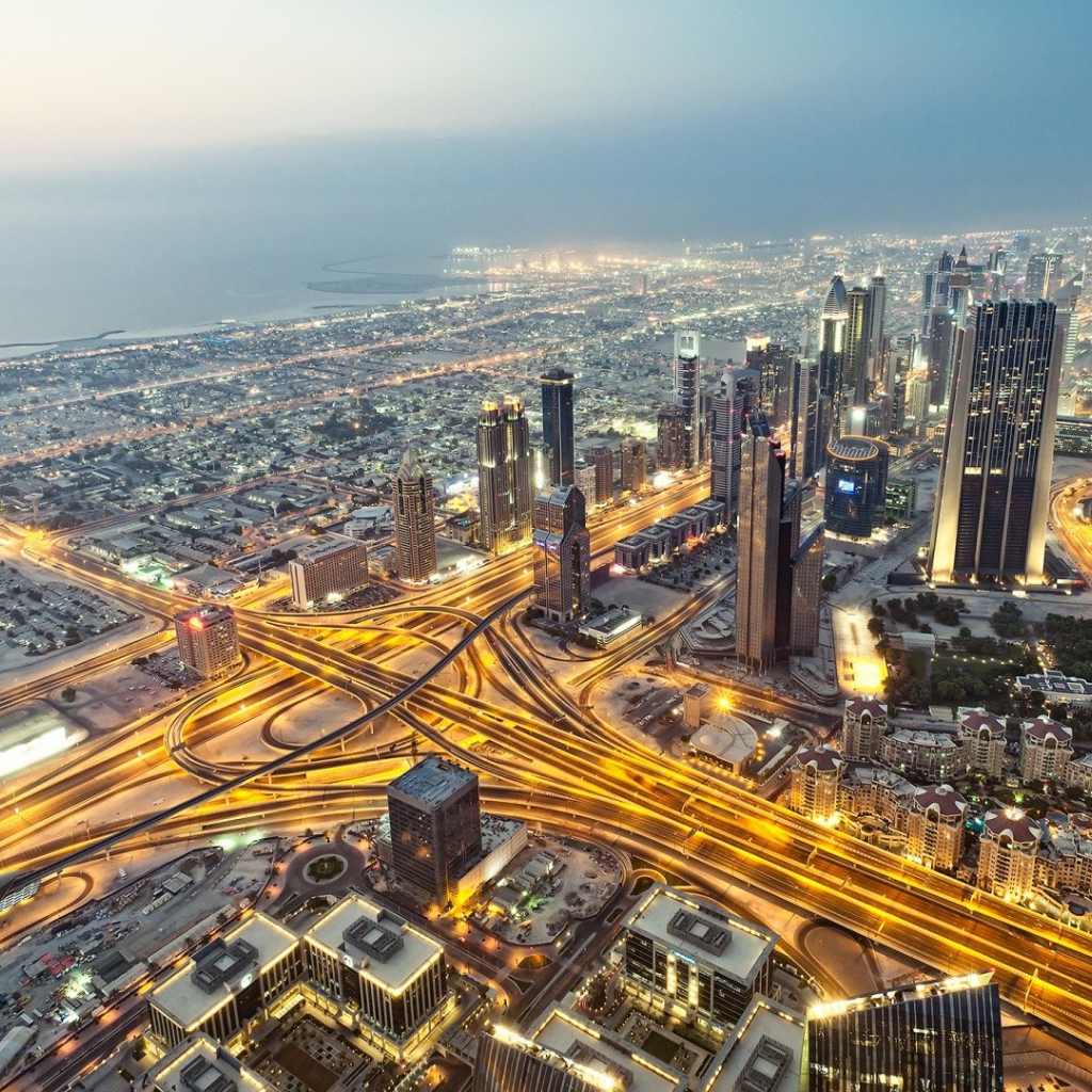 Панорама Дубаи, фото HDR