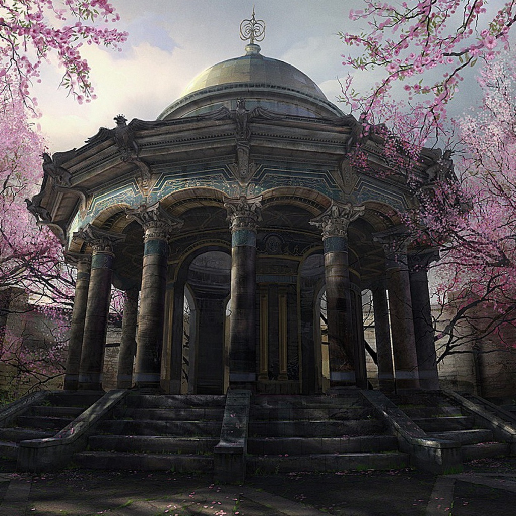 Беседка в японском саду