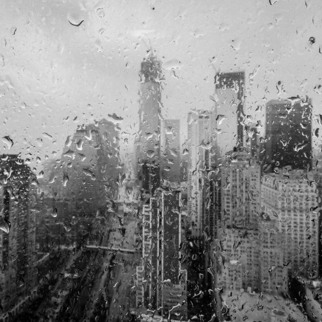 New York through the wet glass