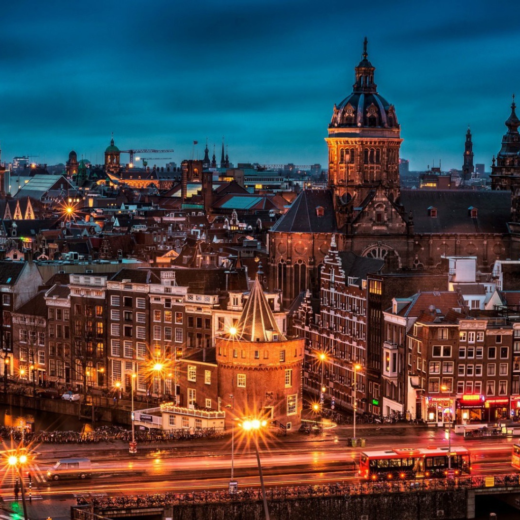 Ночной Амстердам, Нидерланды