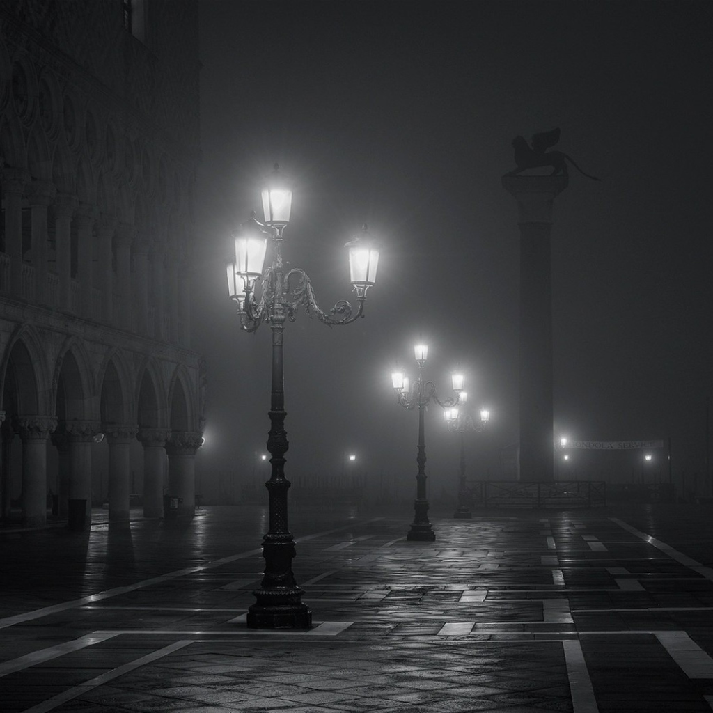 Ночная площадь Сан-Марко. Венеция.