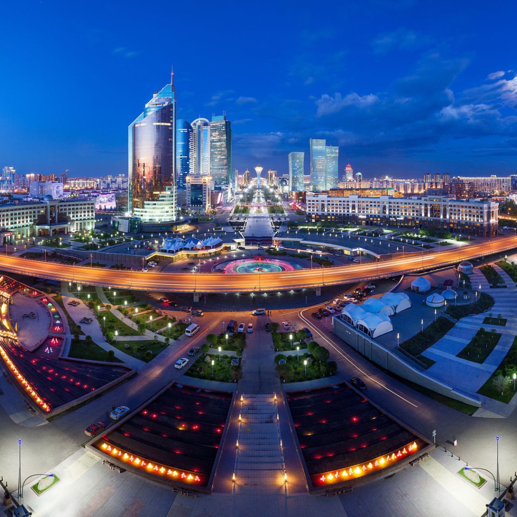 Ночь в городе Астана
