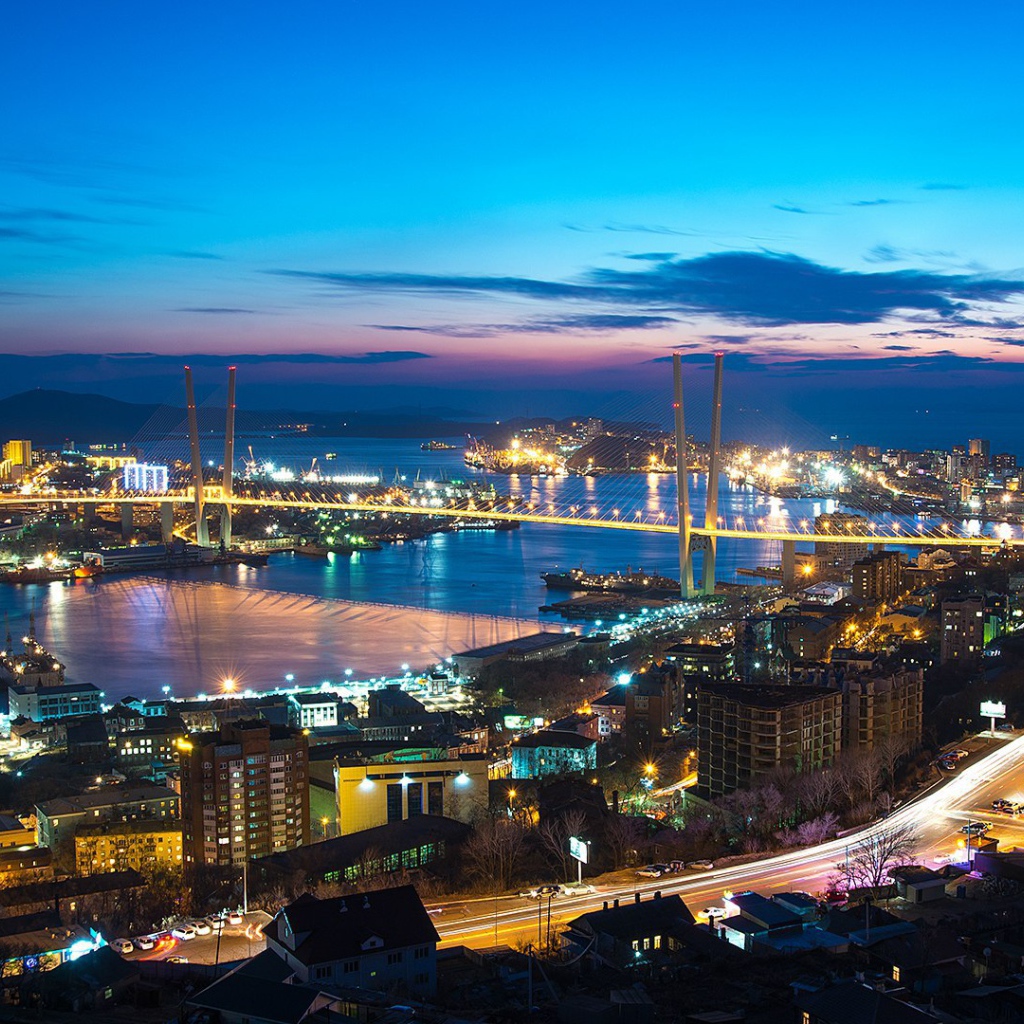 Ночь в городе Владивосток