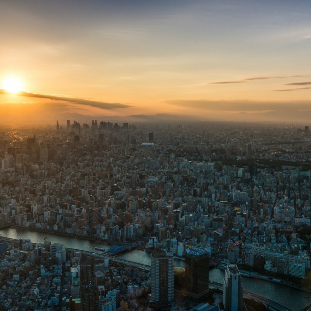Панорама огромного Токио