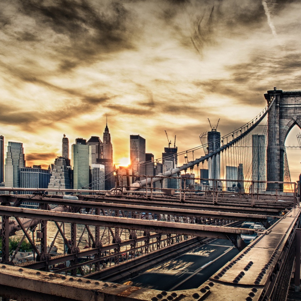 Пешеходный мост в Нью-Йорке