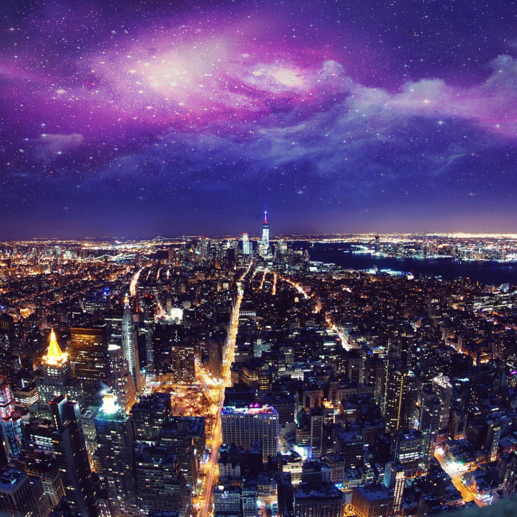 Звездное небо над Нью-Йорком