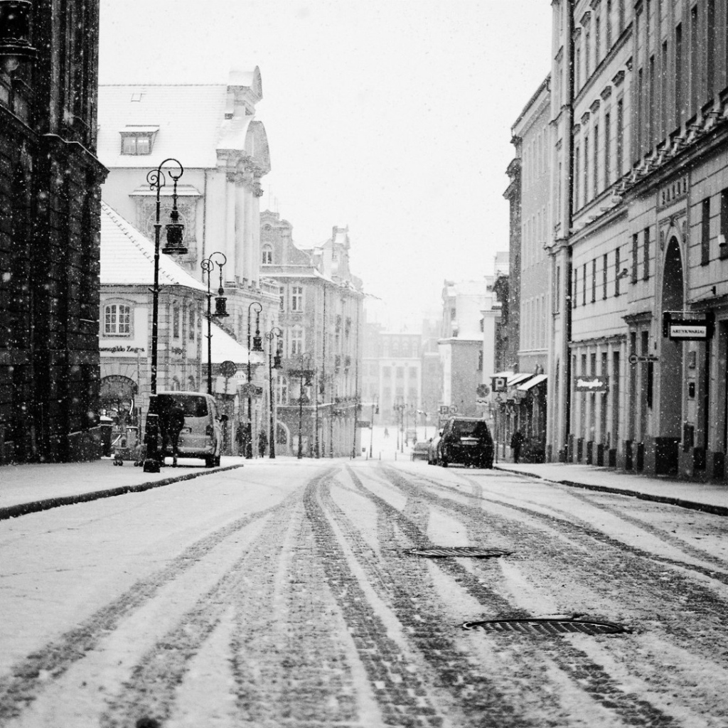 Улица в городе Познань, Польша