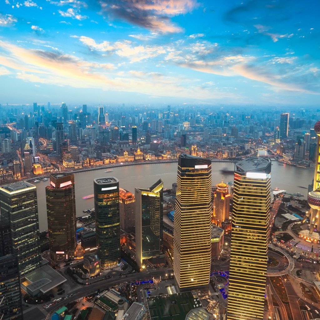 Красивый город Шанхай, Китай