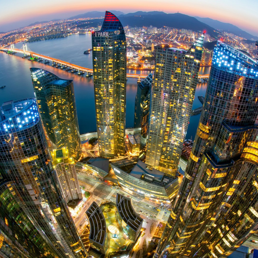 Портовый город Пусан, Южная Корея