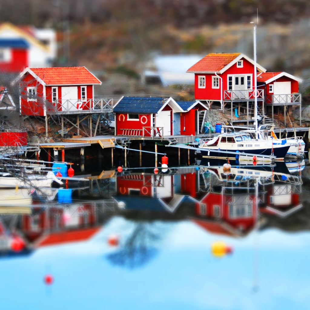 Порт в городке в Швеции