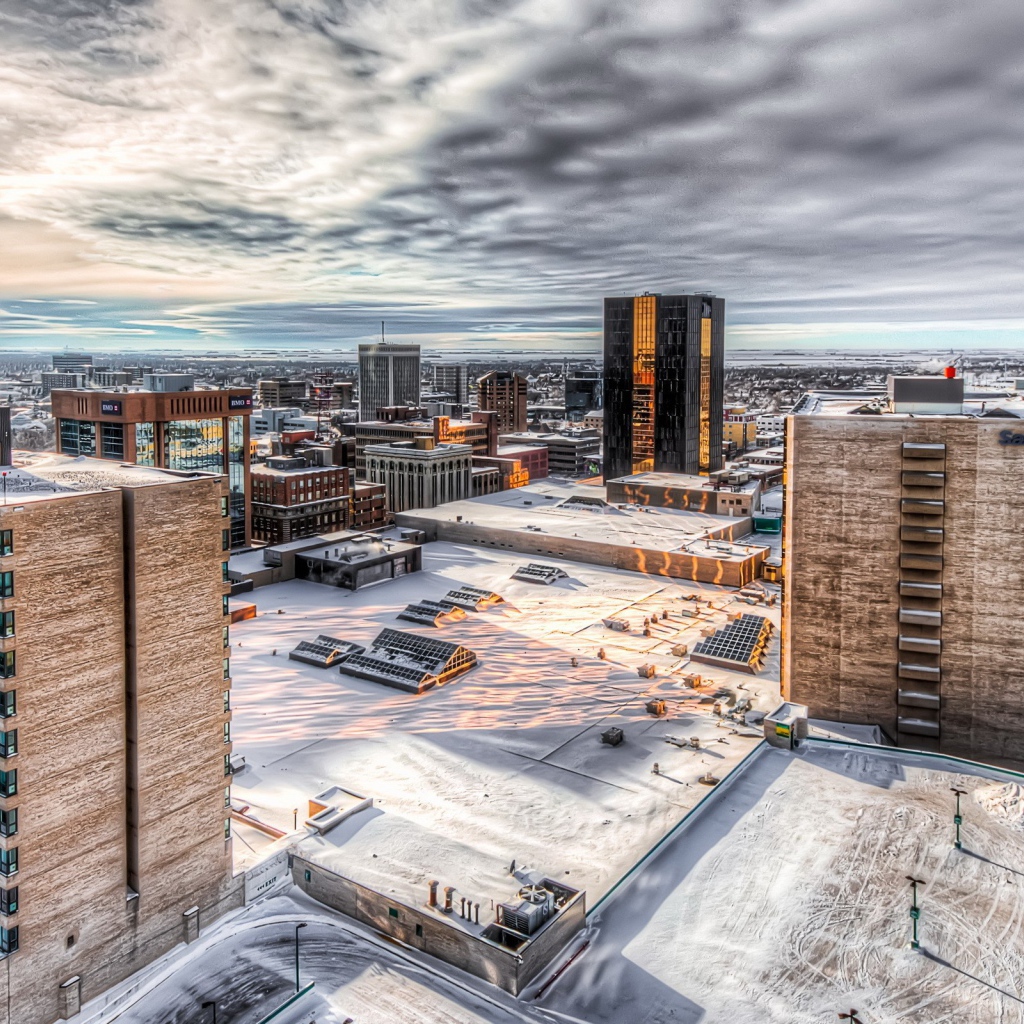 Спальный район города, HDR фото