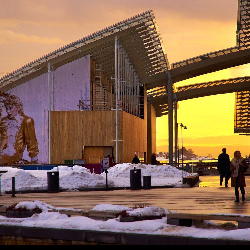 Необычное здание в Осло в Норвегии