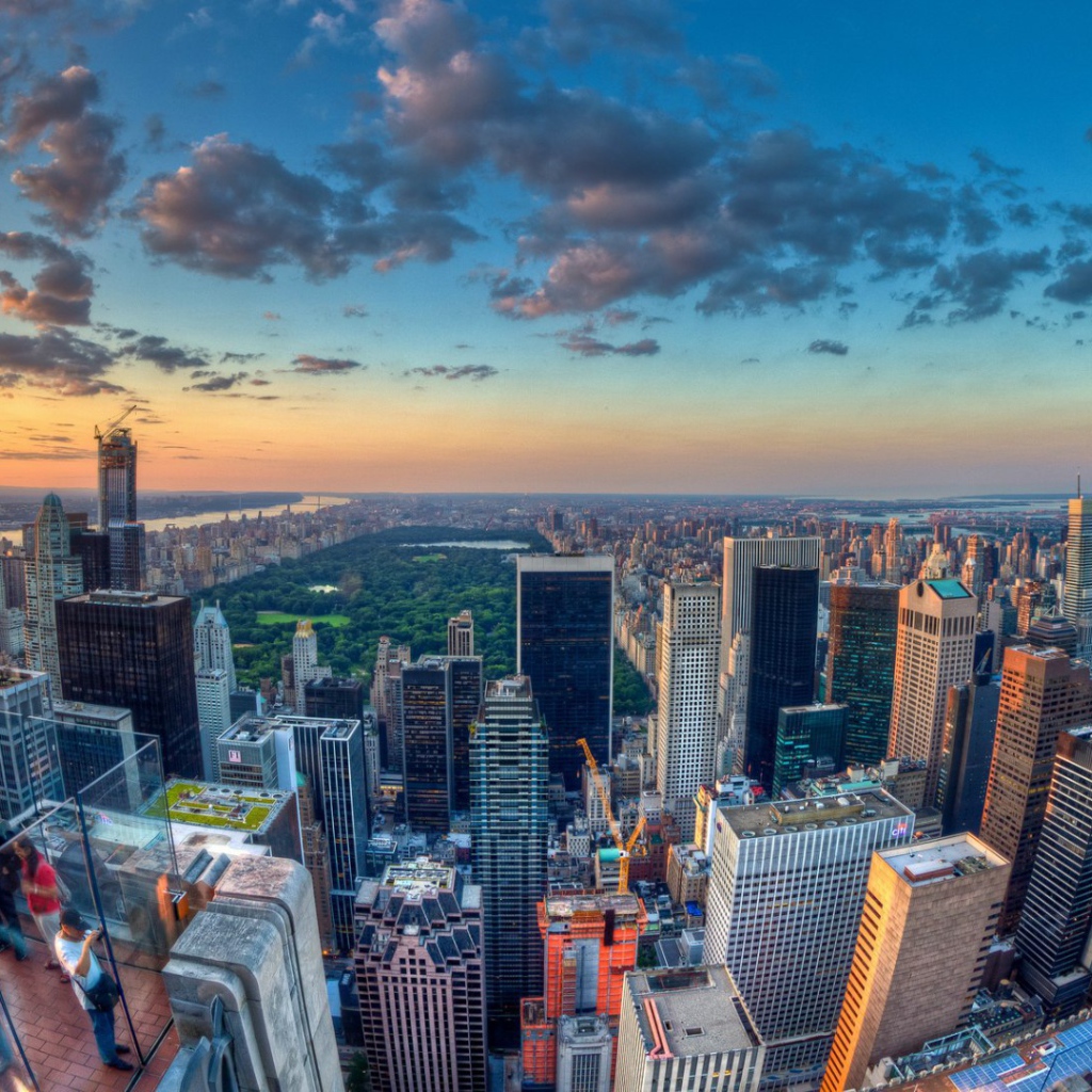 Вид с небоскреба в Нью-Йорке