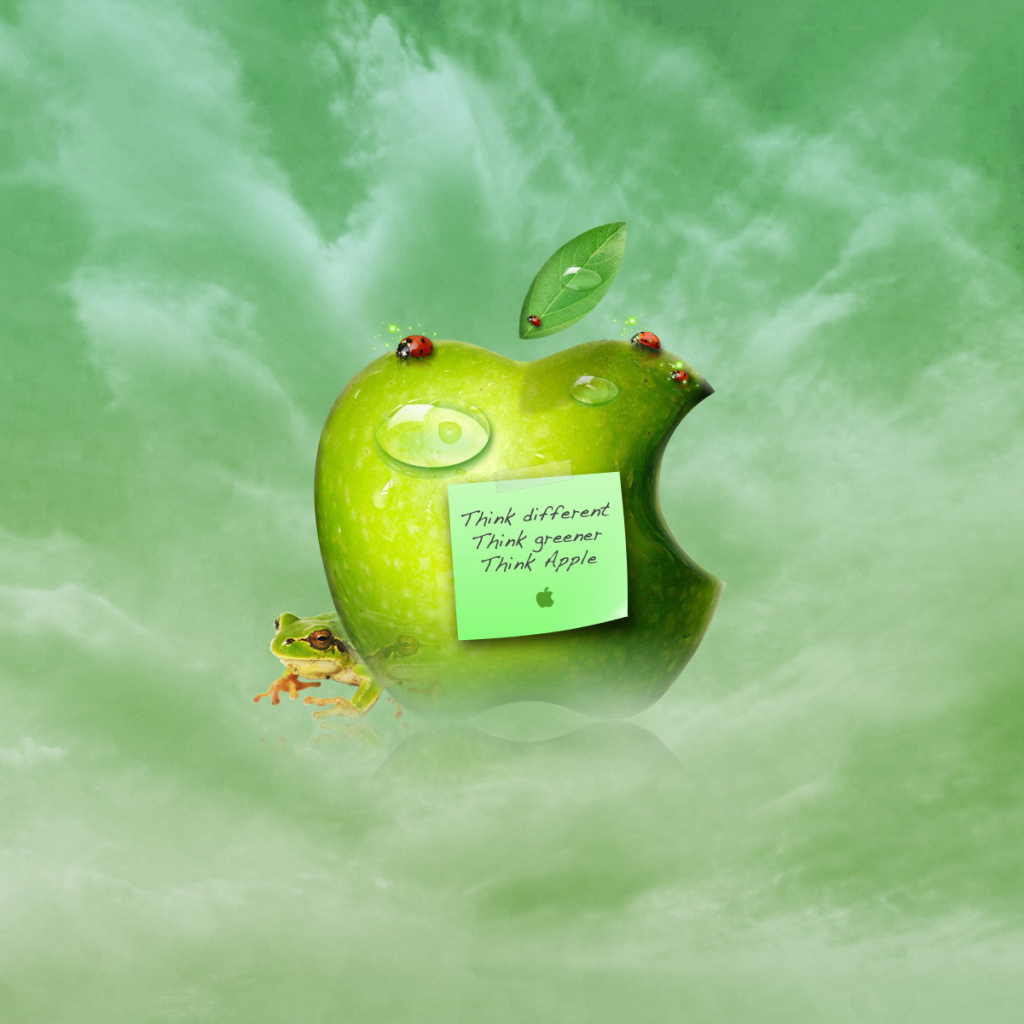 Надпись на знаке Apple