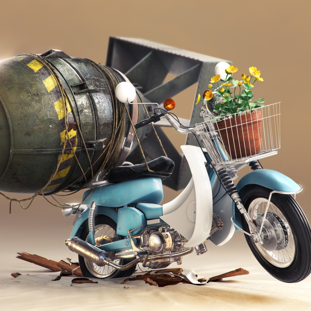 Ядерная бомба на мотороллере