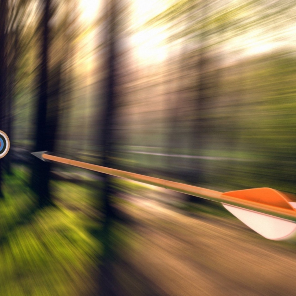 Стрела быстро приближается к цели