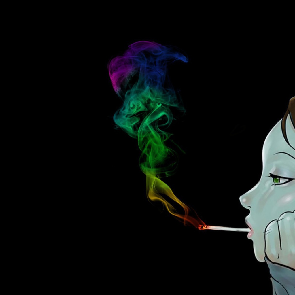 Красочный сигаретный дым