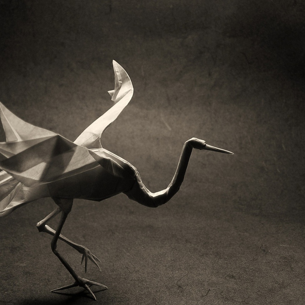 Журавль оригами, фото