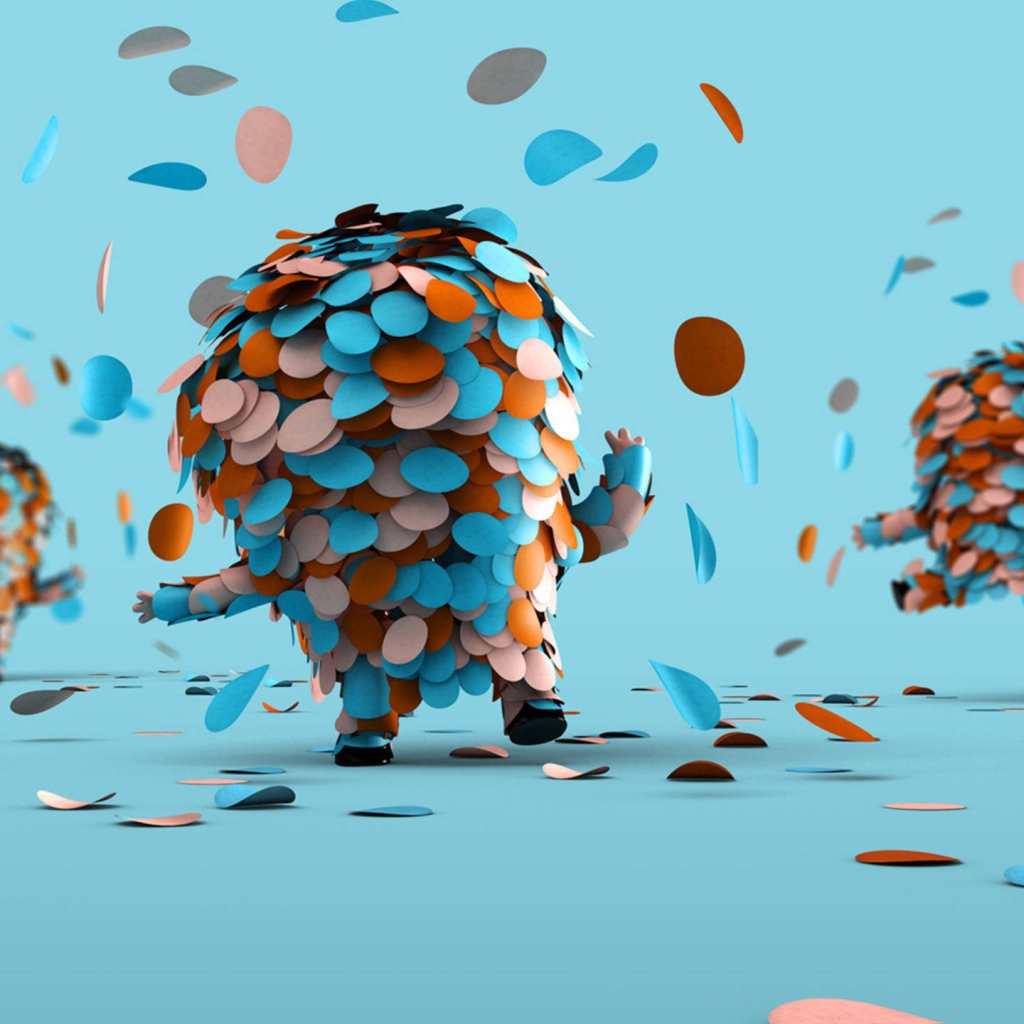 Создания из круглых стикеров