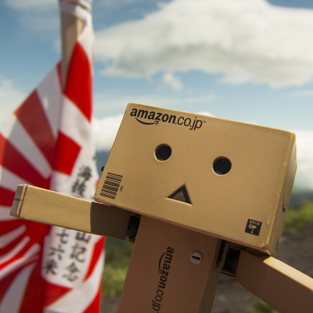 Дандо на фоне японского флага