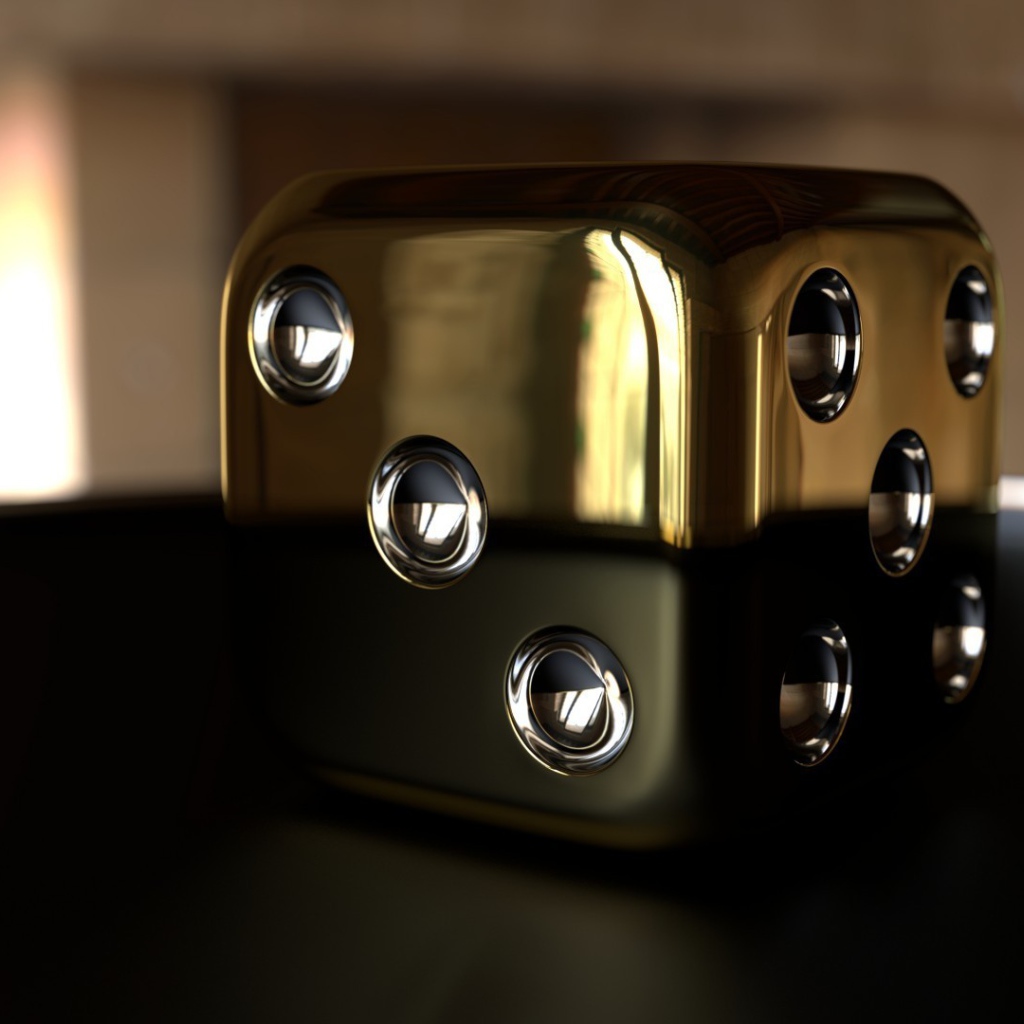 Игральный кубик из металла