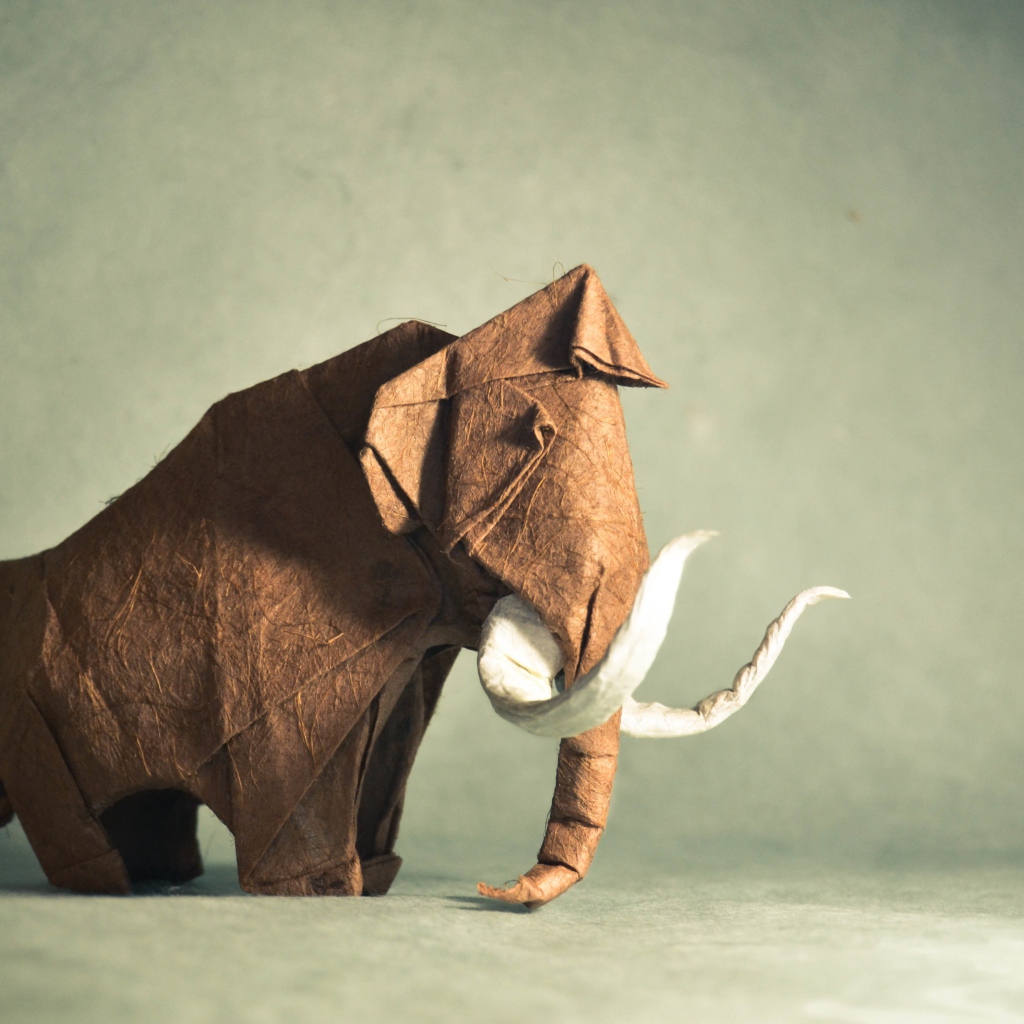 Слон из бумаги, оригами