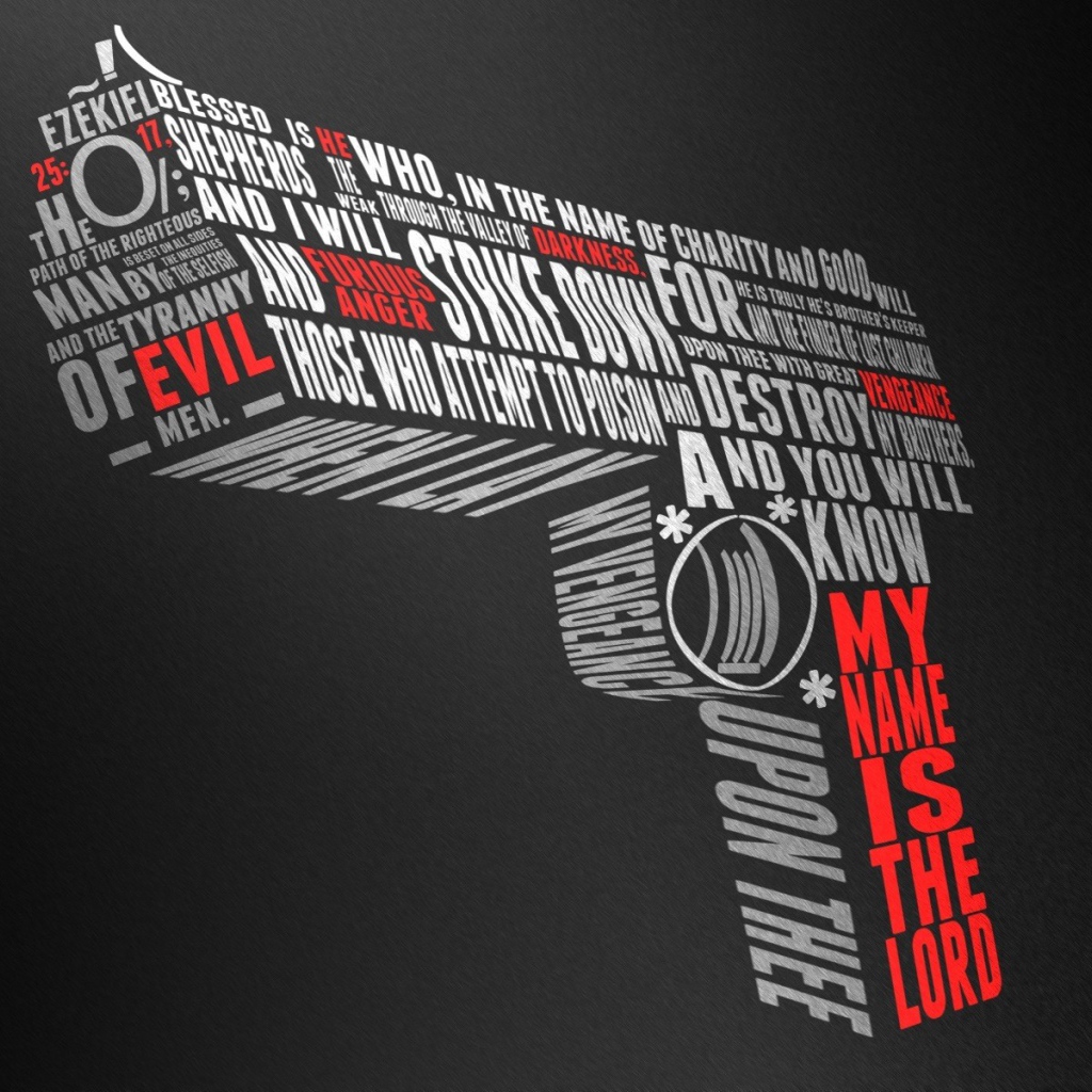 Пистолет из букв