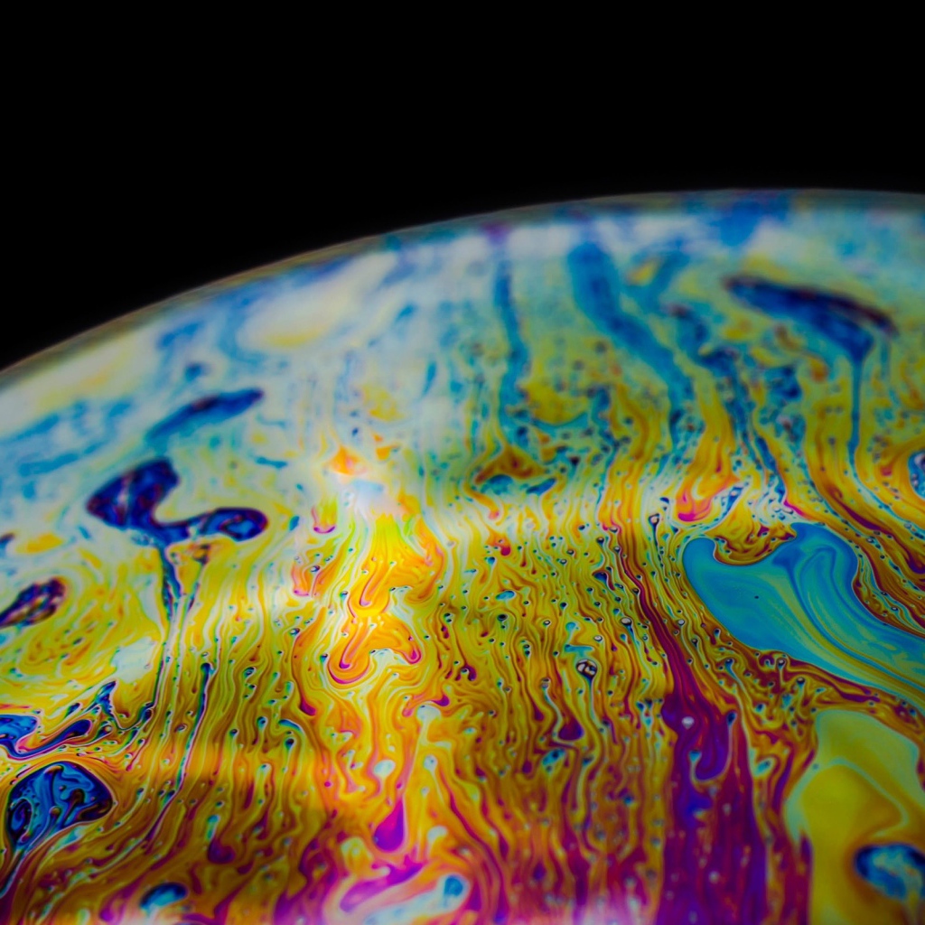 Макро фото мыльного пузыря