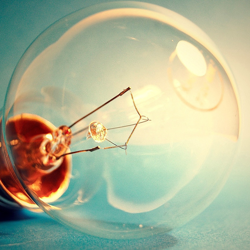 Макро фото лампы накаливания